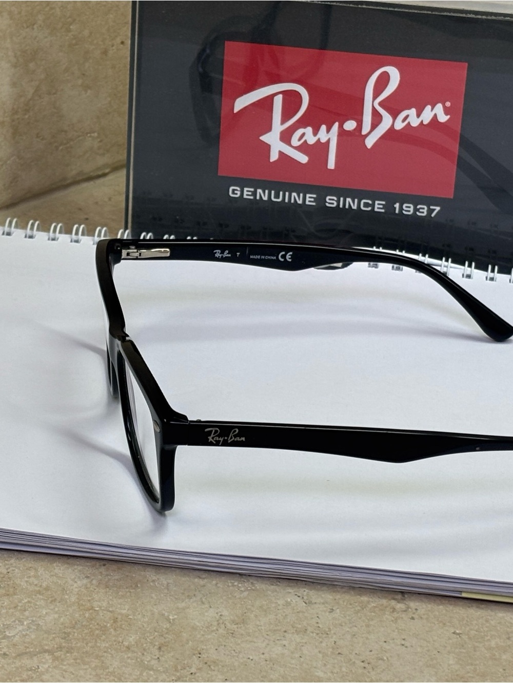 Ray-Ban RX5228 2000 Black Rectangular Acetate Optical Glasses - Picture 4 of 9